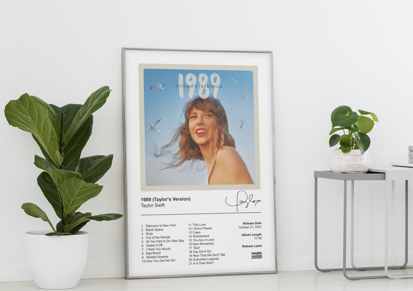 Taylor Swift Poster - 1989 (Taylor's Version) Album Cover Poster Print