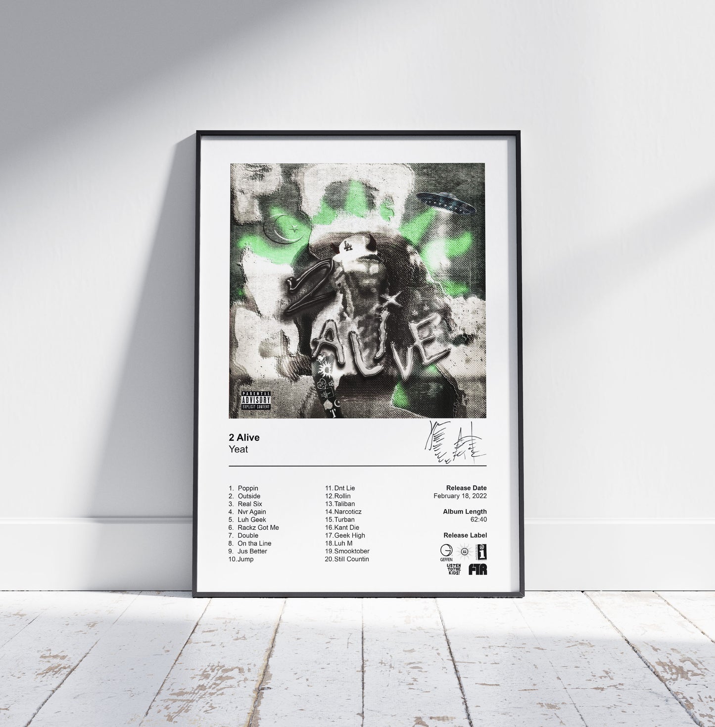 Yeat Poster - 2 Alive Album Cover Poster Print