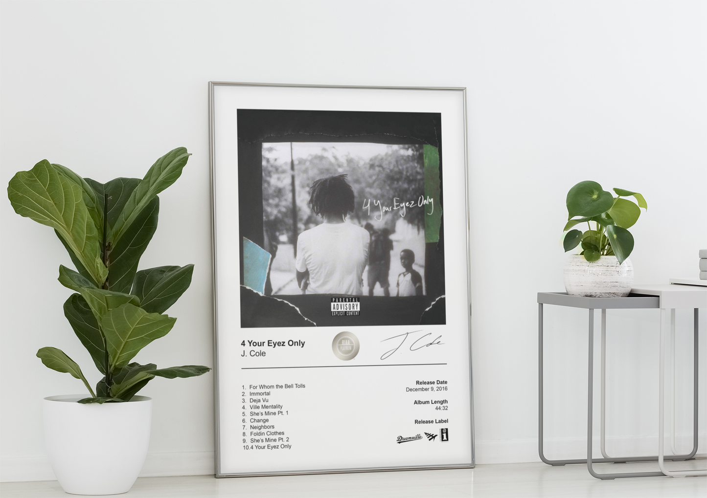J. Cole Poster - 4 Your Eyez Only Album Cover Poster Print