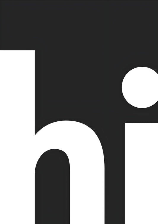 Hi  – Cocktail Poster Print, Modern Minimalist Home Bar Wall Art, Available Framed