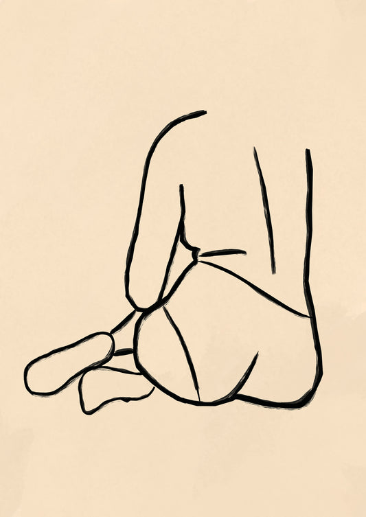 Softly Still - Boho Wall Art Poster Print, Contemporary Minimalist Earthy Design, Available Framed