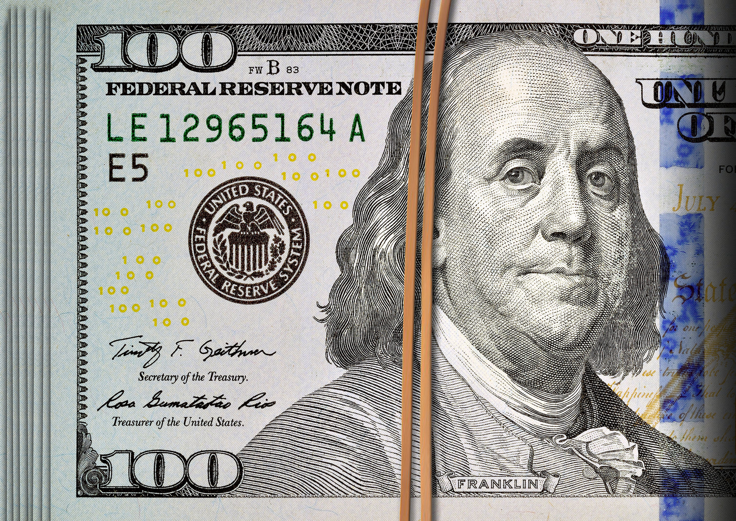 Stacks of Hundreds Poster Print