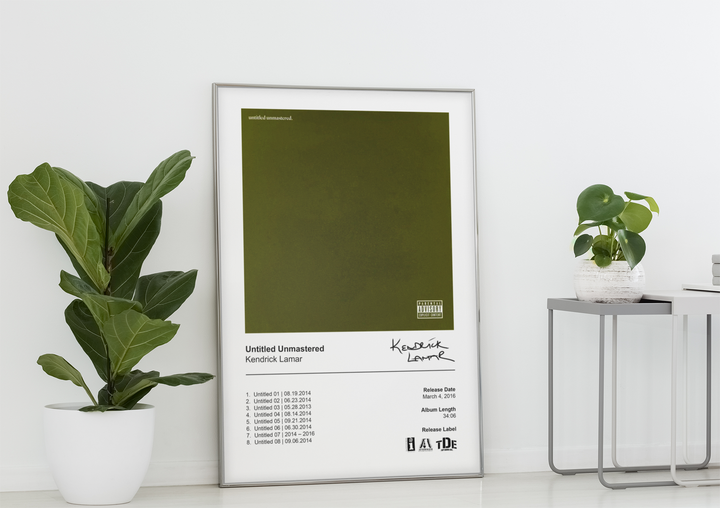 Kendrick Lamar Poster - Untitled Unmastered Album Cover Poster Print
