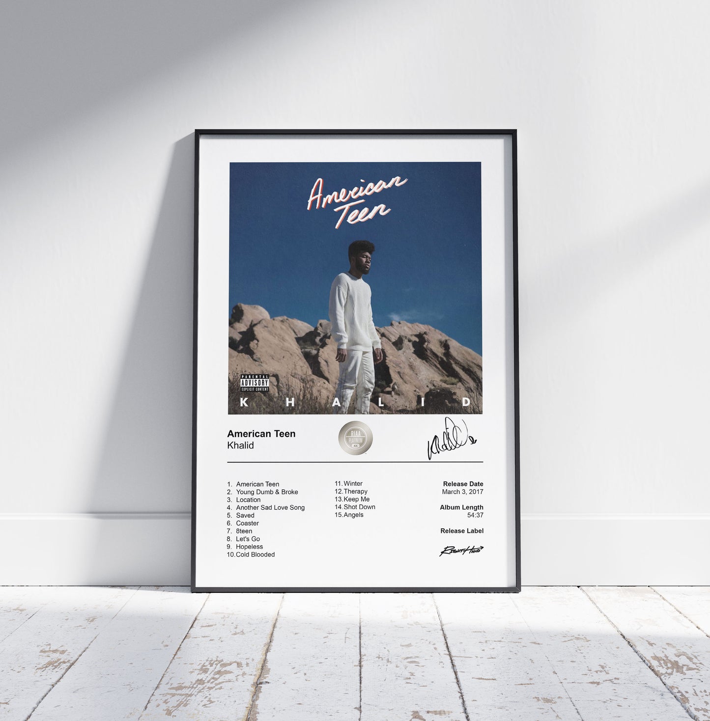 Khalid Poster - American Teen Album Cover Poster Print