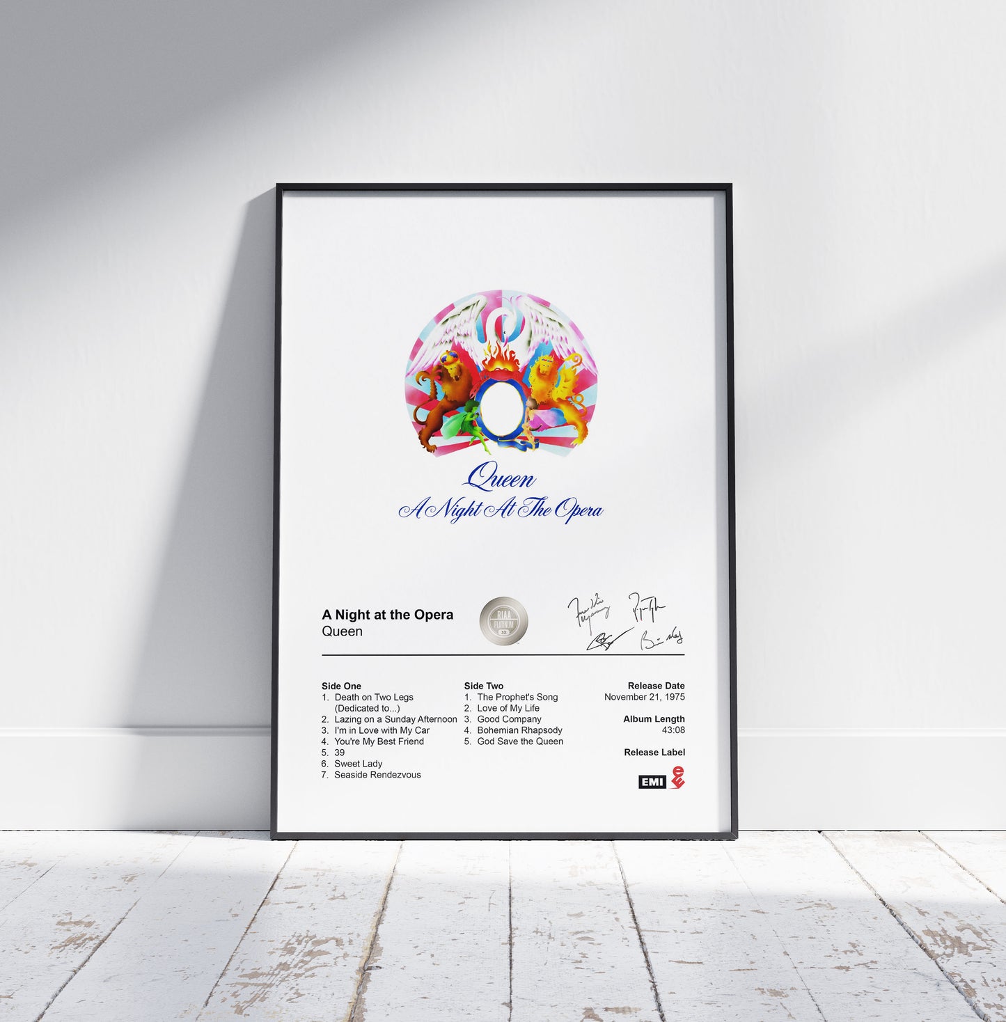 Queen Poster - A Night at the Opera Album Cover Poster Print