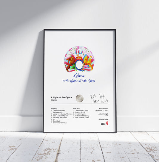 Queen Poster - A Night at the Opera Album Cover Poster Print