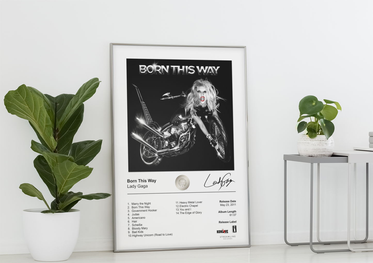 Lady Gaga Poster - Born This Way Album Cover Poster Print