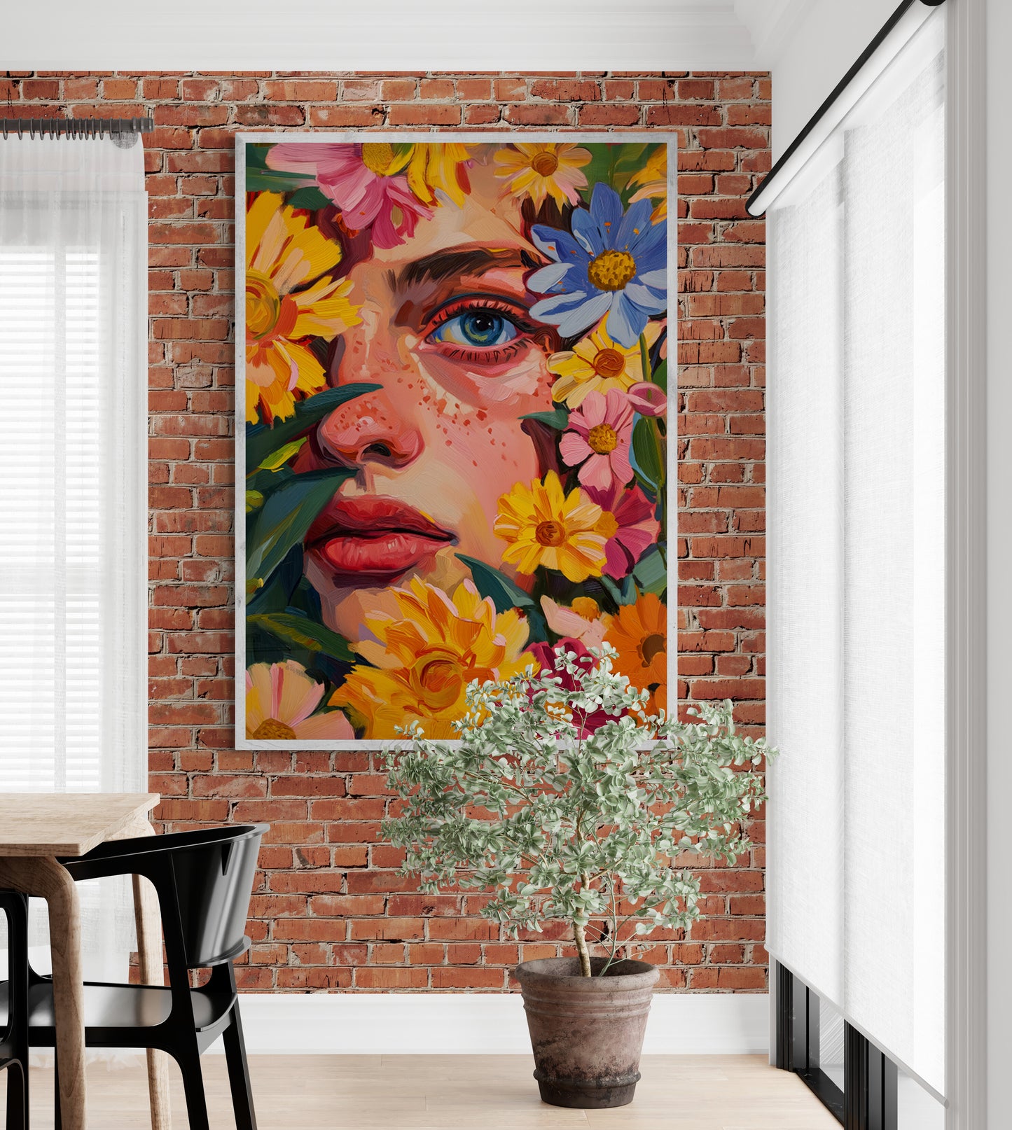 She Speaks in Flowers Poster Print