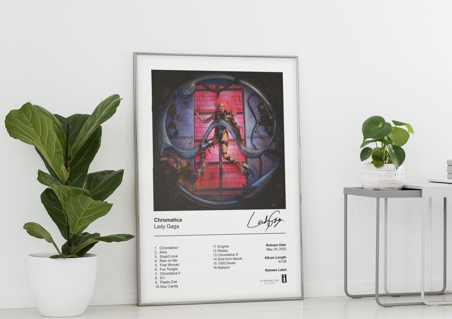 Lady Gaga Poster - Chromatica Album Cover Poster Print