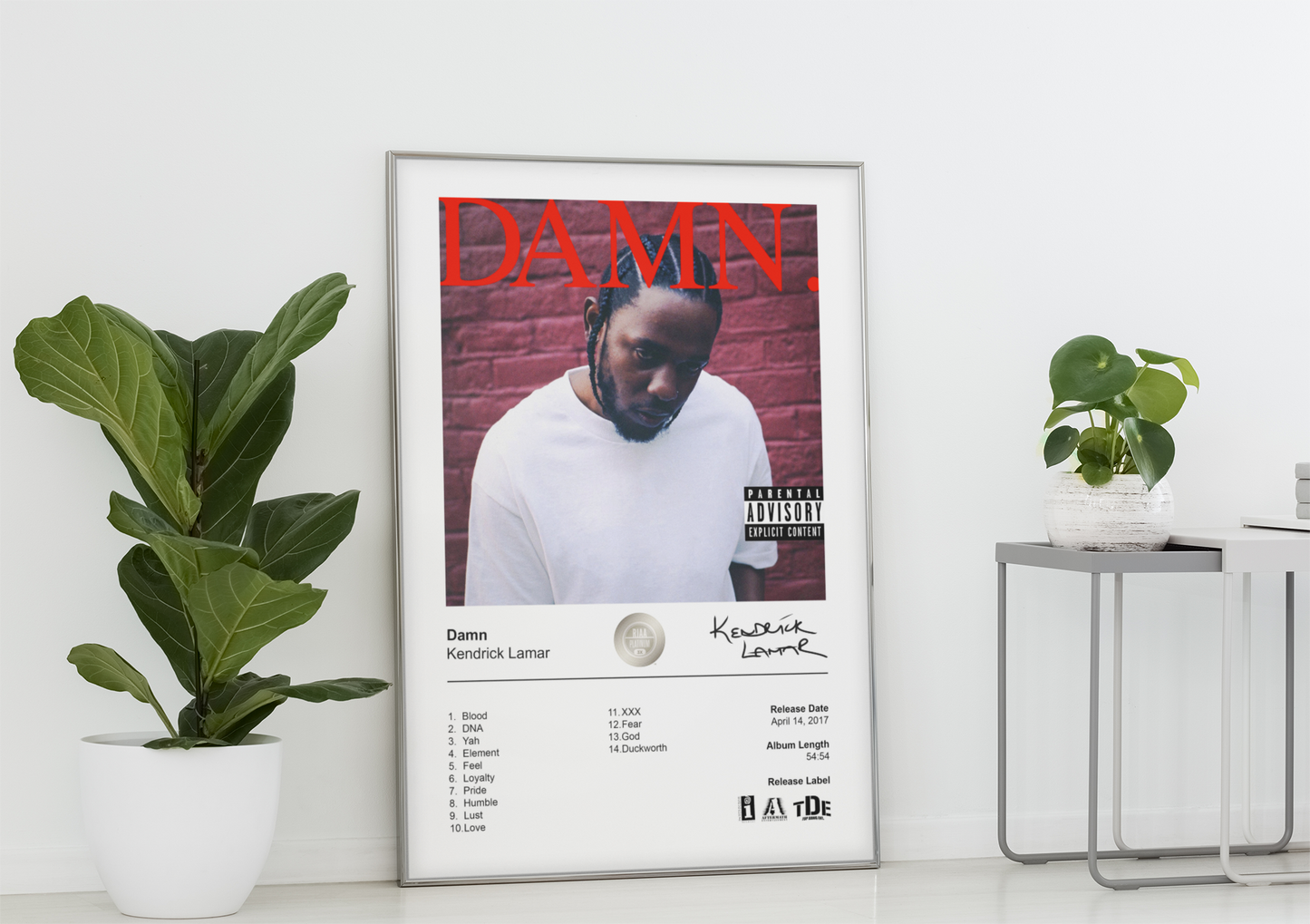 Kendrick Lamar Poster - Damn Album Cover Poster Print