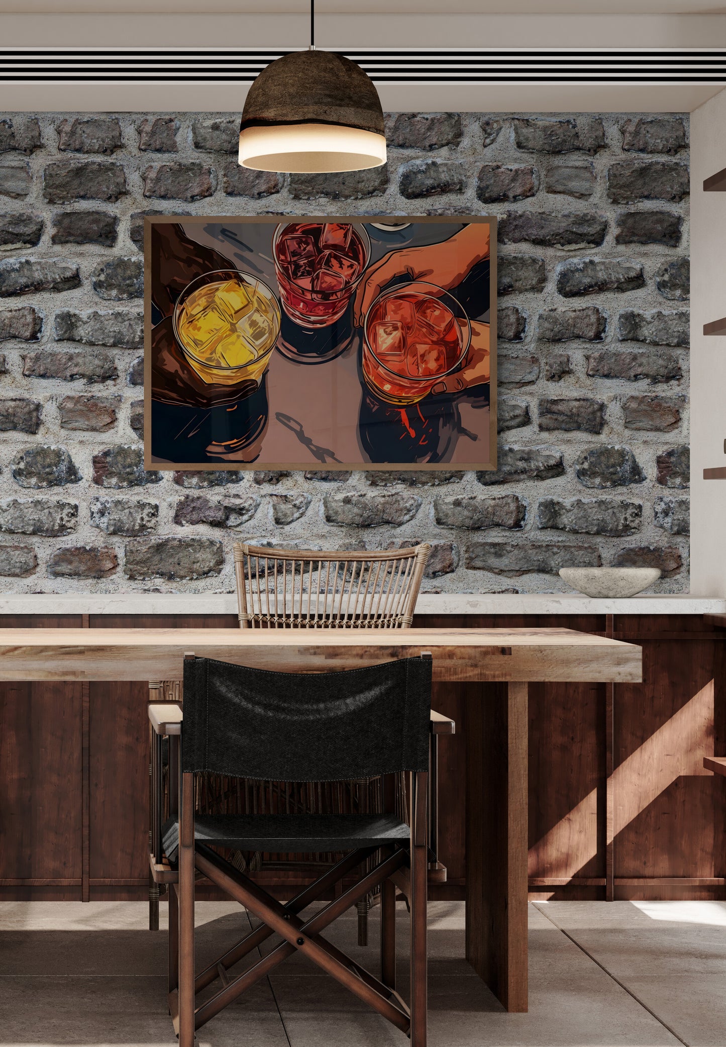 Nocturnal Nectar – Cocktail Poster Print, Vibrant Home Bar Wall Art, Available Framed