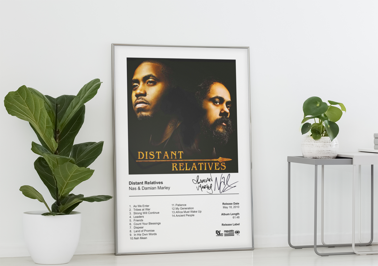 Nas & Damian Marley Poster - Distant Relatives Album Cover Poster Print