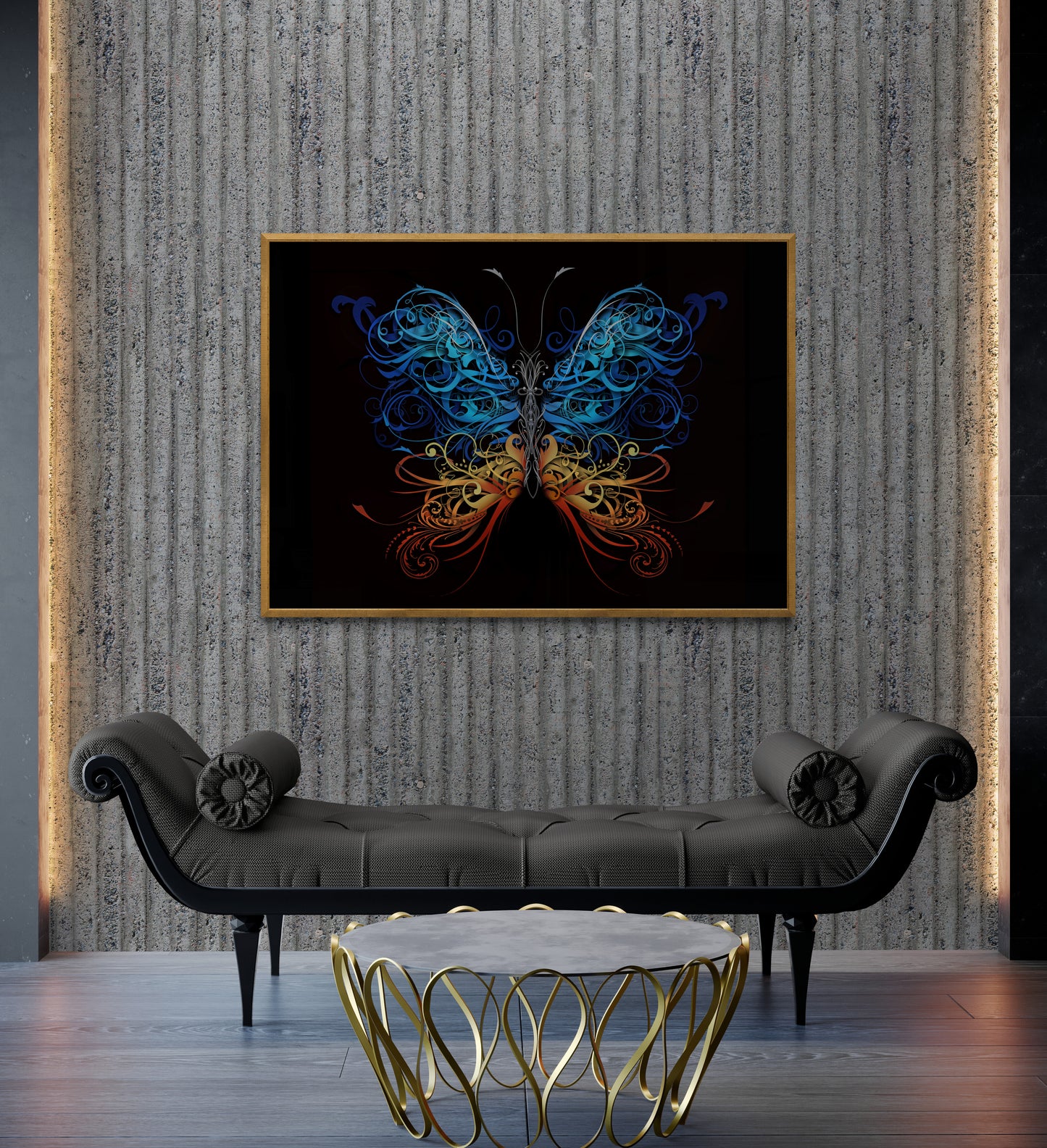 Zenith Bloom – Butterfly Wall Art Poster Print, Vibrant Contemporary Design, Available Framed