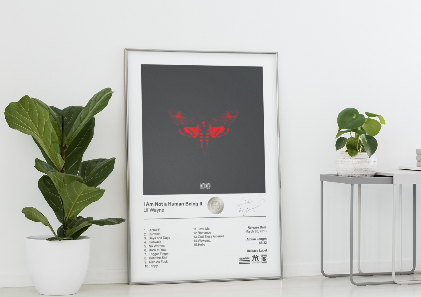 Lil Wayne Poster - I Am Not a Human Being II Album Cover Poster Print