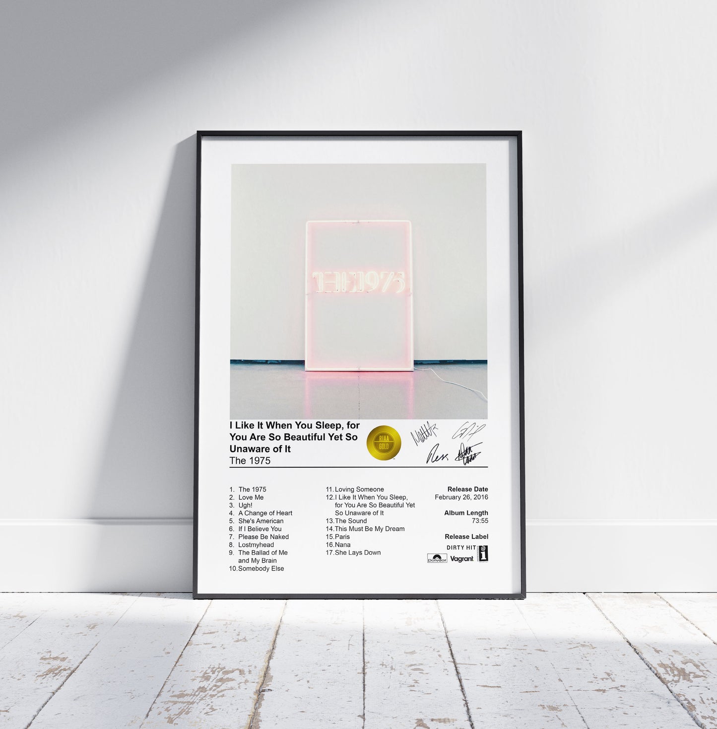 The 1975 Poster - I Like It When You Sleep, for You Are So Beautiful Yet So Unaware of It Album Cover Poster Print
