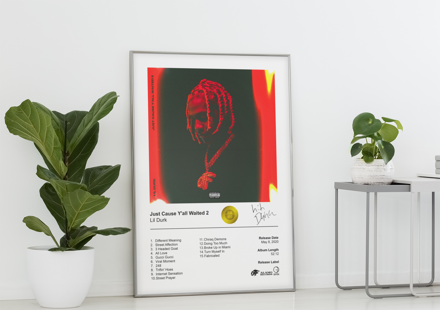 Lil Durk Poster - Just Cause Y'all Waited 2 Album Cover Poster Print