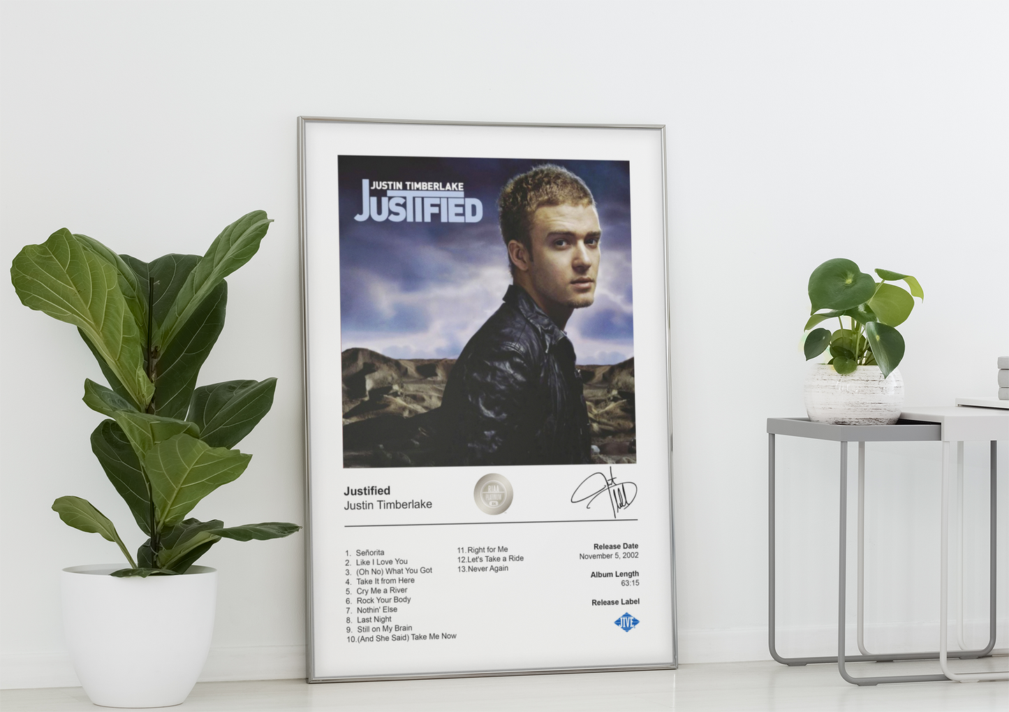 Justin Timberlake Poster - Justified Album Cover Poster Print