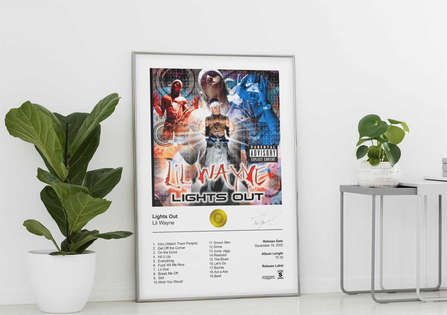 Lil Wayne Poster - Lights Out Album Cover Poster Print