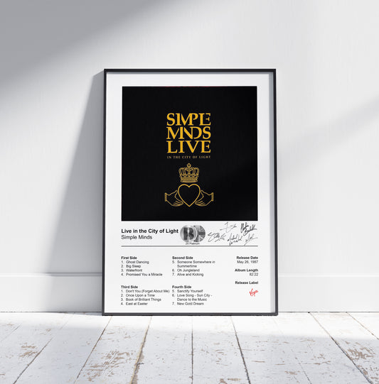 Simple Minds Poster - Live in the City of Light Album Cover Poster Print