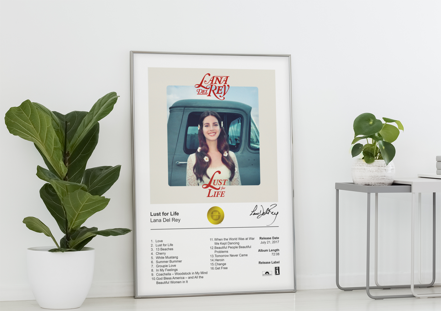 Lana Del Rey Poster - Lust for Life Album Cover Poster Print