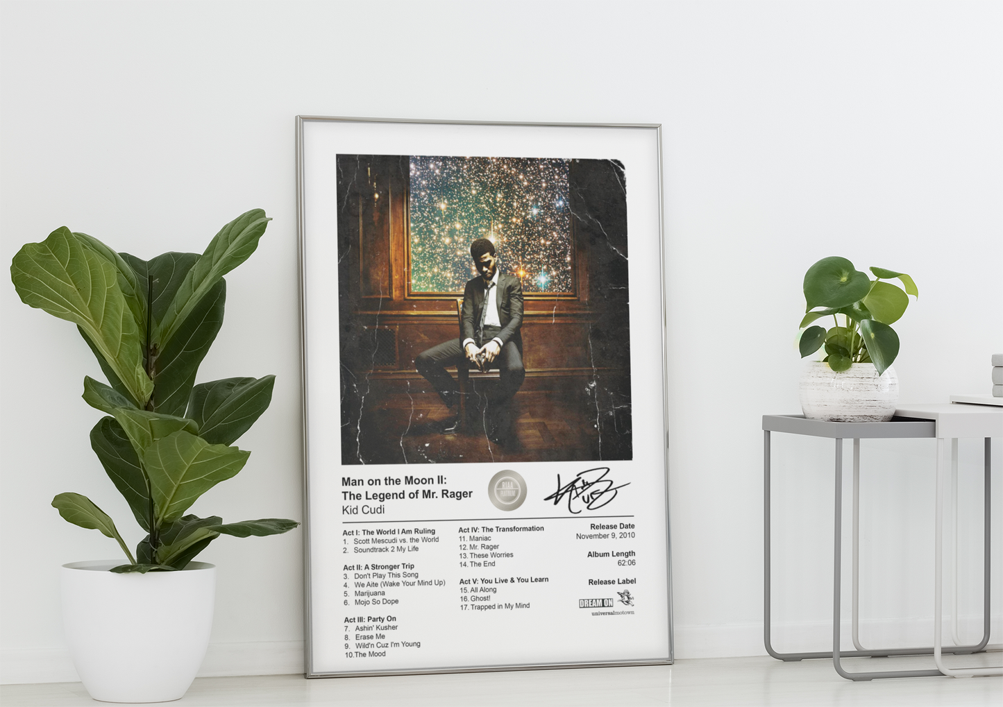 Kid Cudi Poster - Man on the Moon II: The Legend of Mr. Rager Album Cover Poster Print