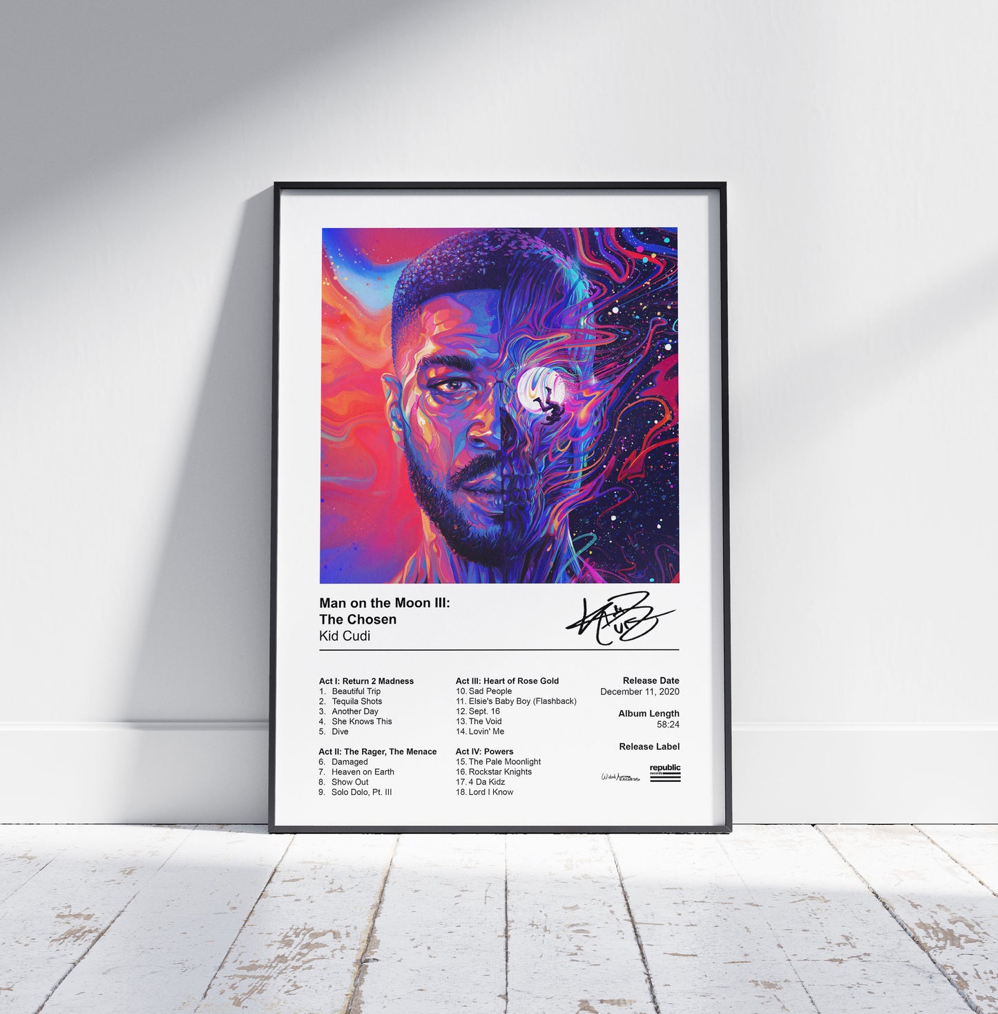 Kid Cudi Poster - Man on the Moon III: The Chosen Album Cover Poster Print