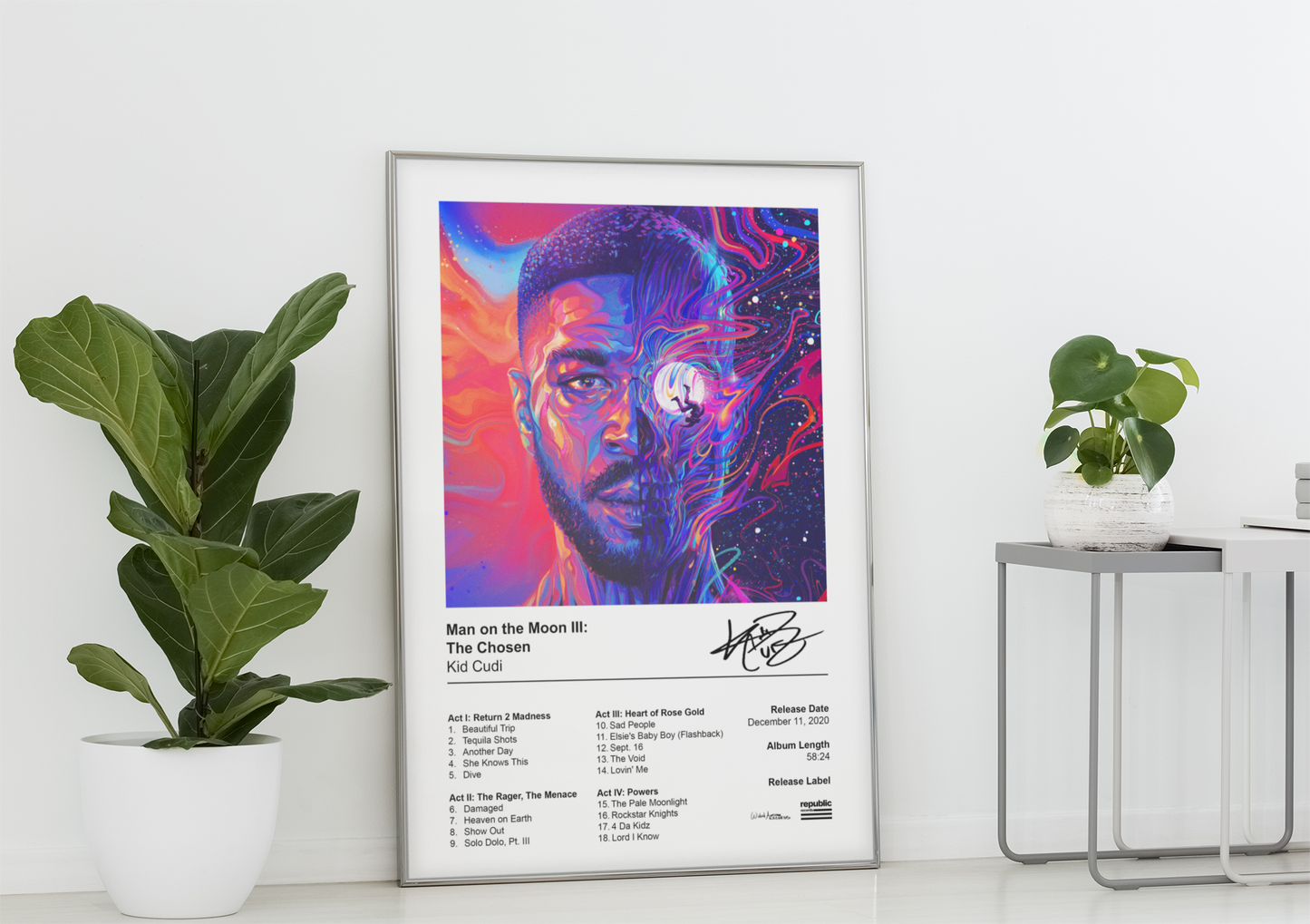 Kid Cudi Poster - Man on the Moon III: The Chosen Album Cover Poster Print