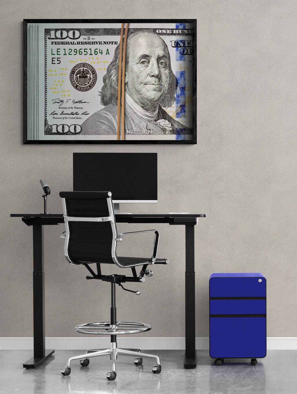 Stacks of Hundreds – Motivational Money Poster Print, Entrepreneur Success Wall Art, Available Framed