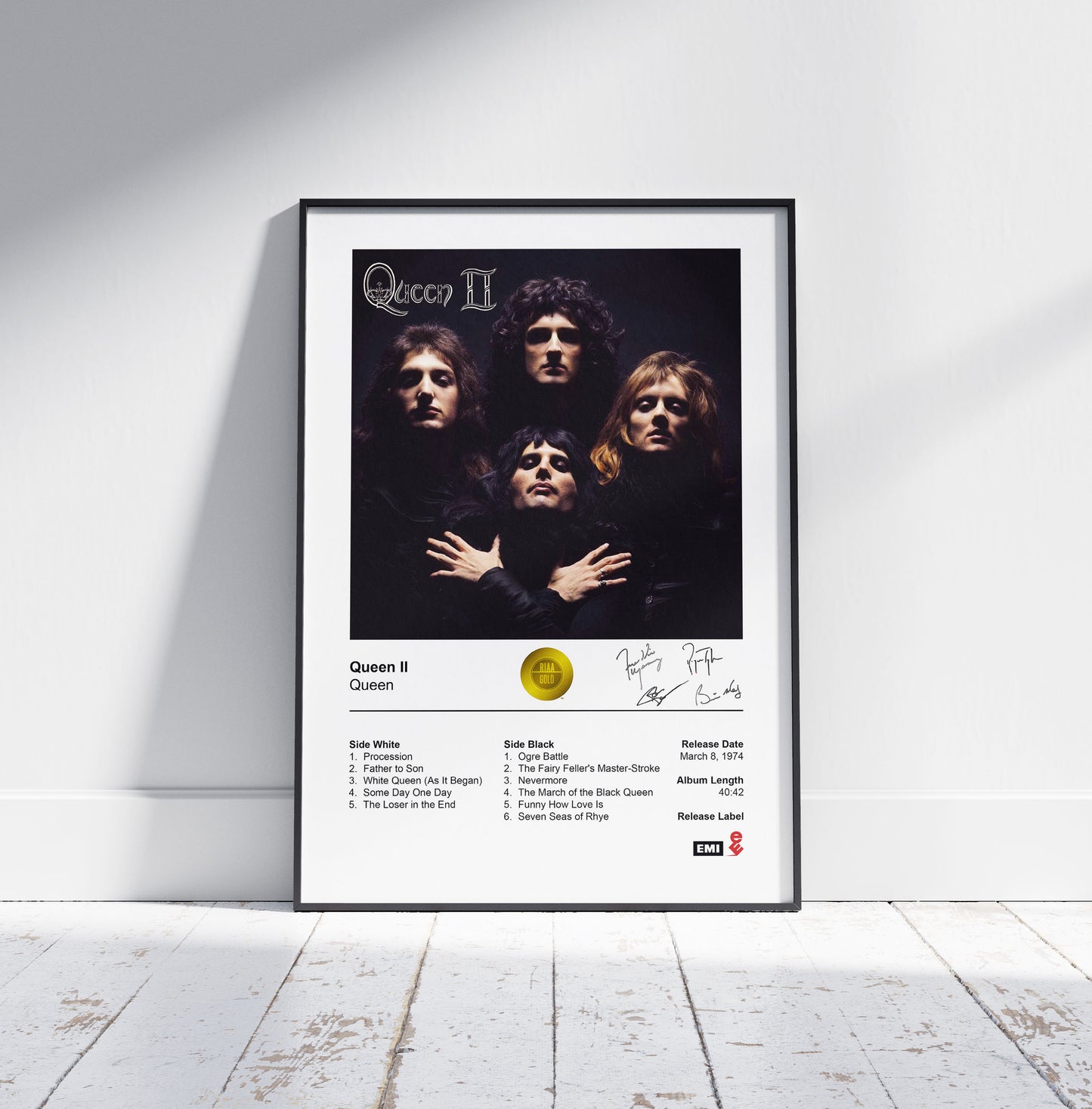 Queen Poster - Queen II Album Cover Poster Print
