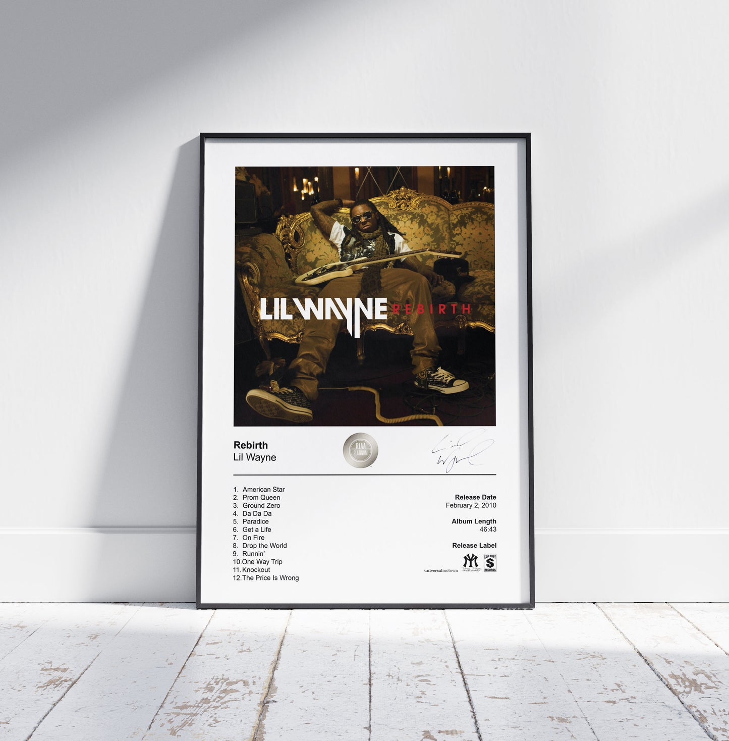 Lil Wayne Poster - Rebirth Album Cover Poster Print