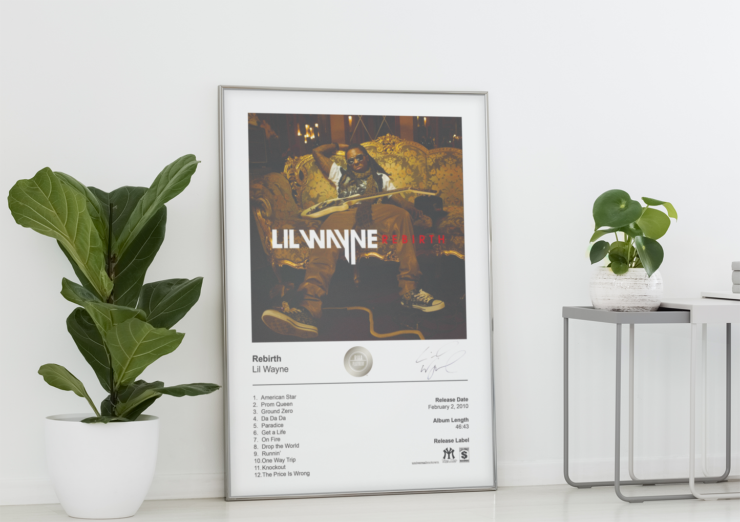 Lil Wayne Poster - Rebirth Album Cover Poster Print