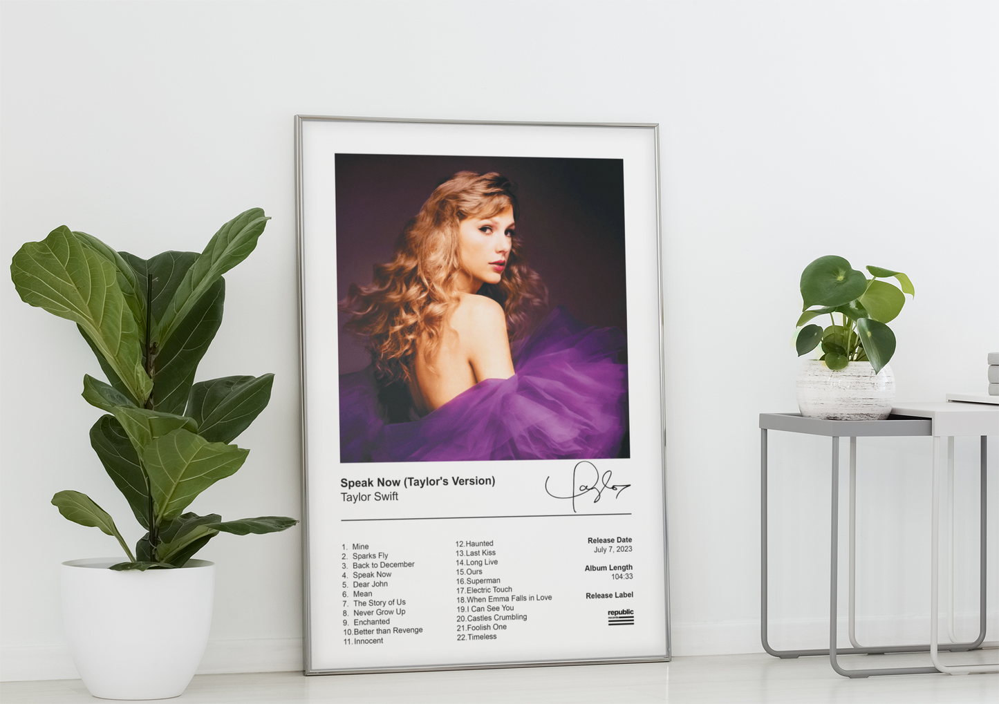 Taylor Swift Poster - Speak Now (Taylor's Version) Album Cover Poster Print