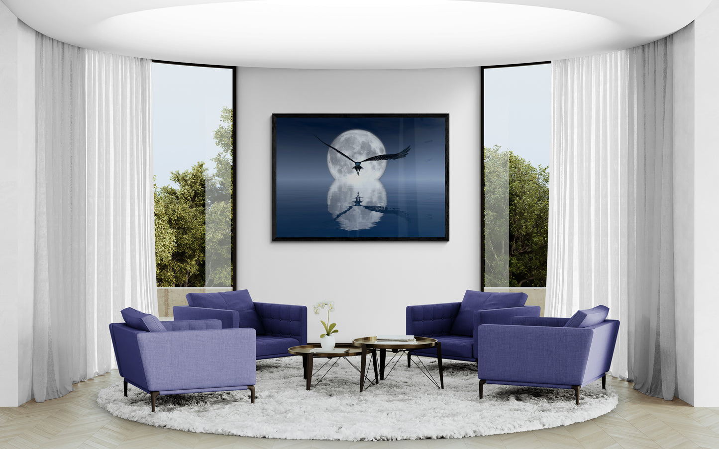 Midnight Soar – Bird Wall Art Poster Print, Bold Nature Design, Available Framed