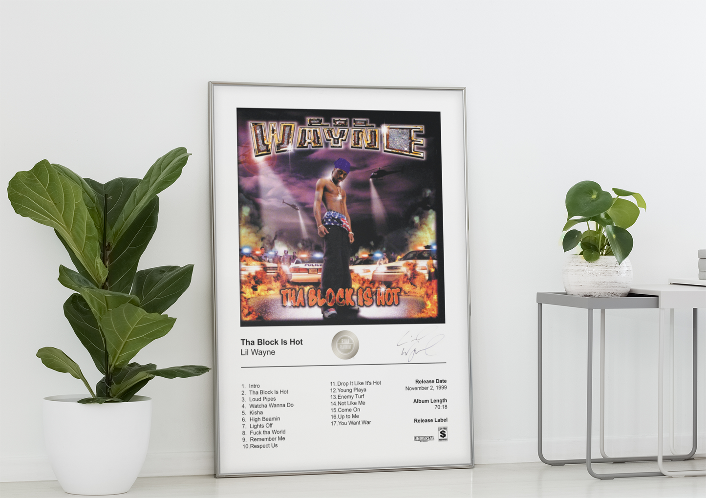 Lil Wayne Poster - Tha Block Is Hot Album Cover Poster Print