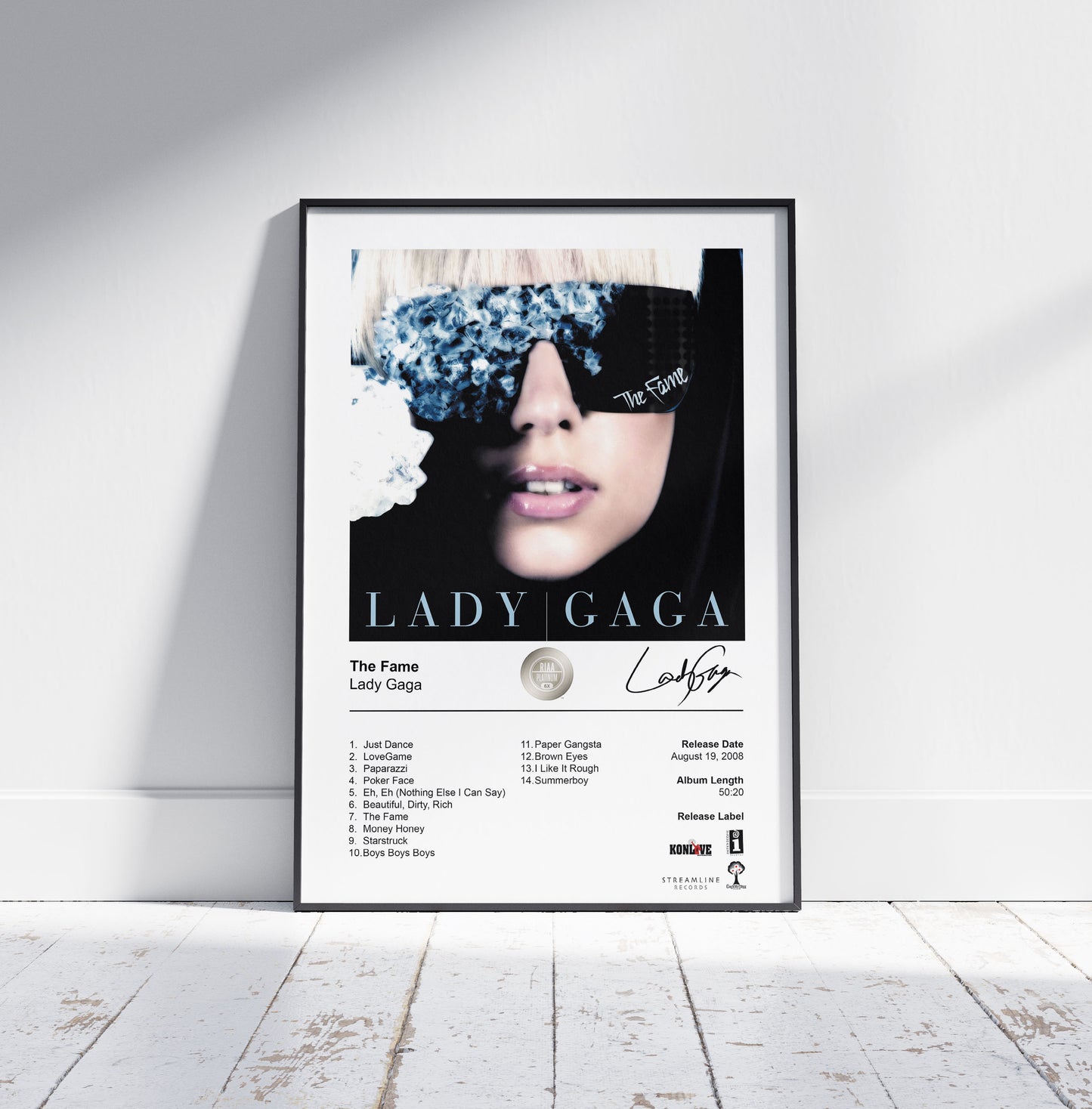 Lady Gaga Poster - The Fame Album Cover Poster Print