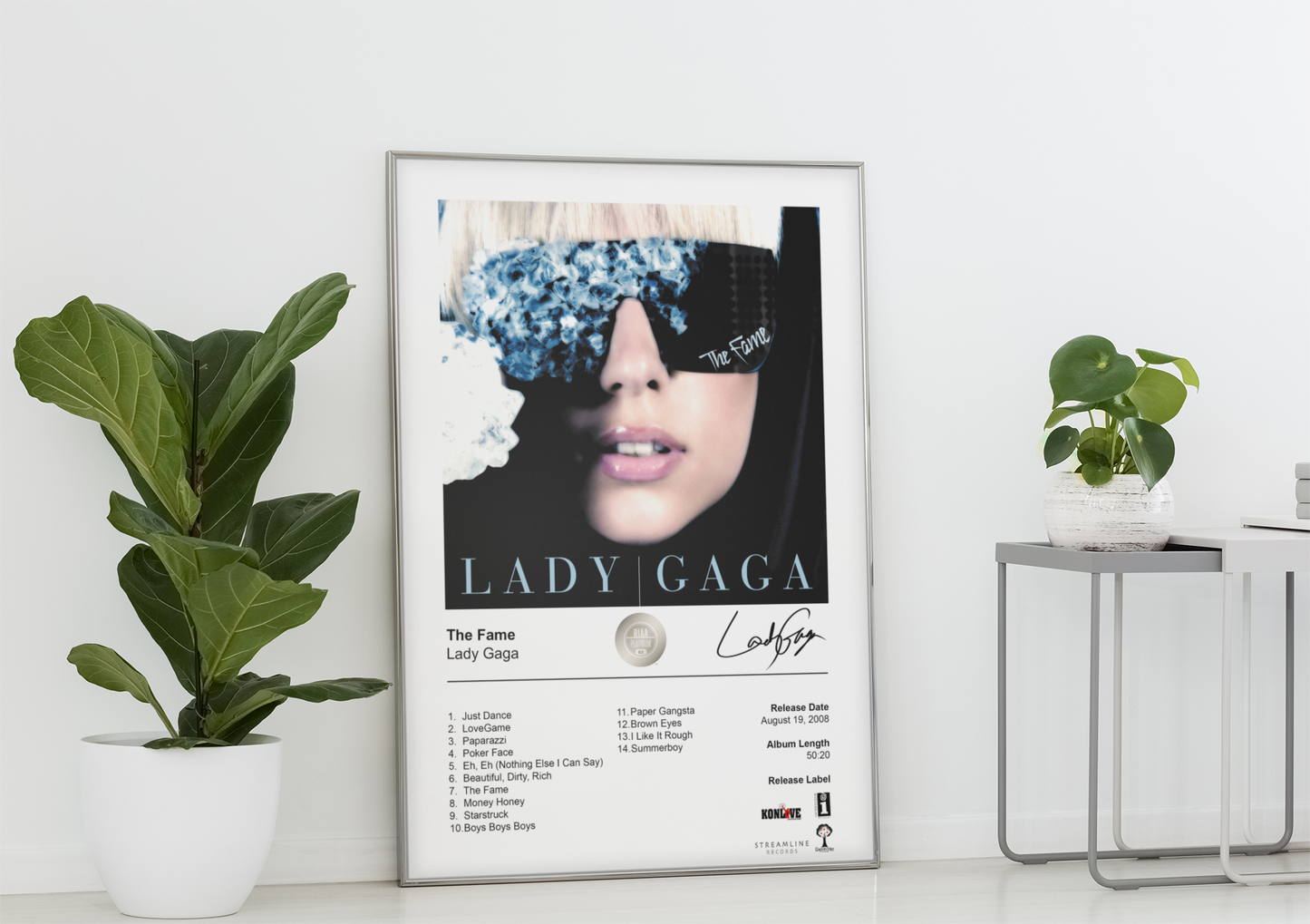 Lady Gaga Poster - The Fame Album Cover Poster Print