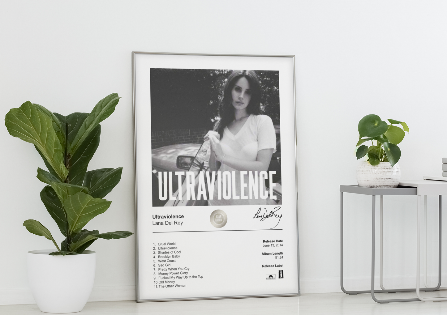 Lana Del Rey Poster - Ultraviolence Album Cover Poster Print