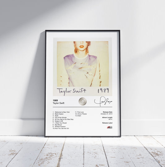 Taylor Swift Poster - 1989 Album Cover Poster Print