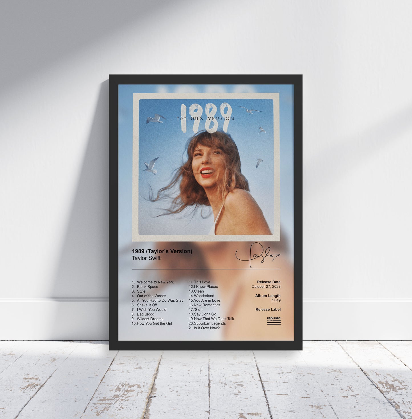 Taylor Swift Poster - 1989 (Taylor's Version) Album Cover Poster Print - STUDIO EDITION