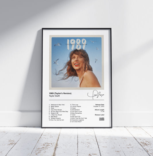 Taylor Swift Poster - 1989 (Taylor's Version) Album Cover Poster Print