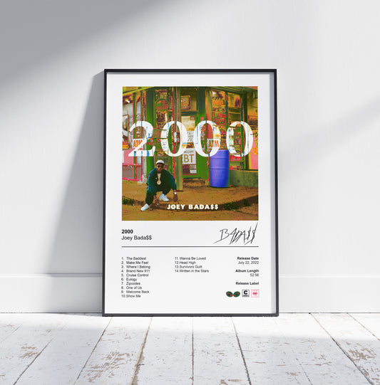 Joey Badass Poster - 2000 Album Cover Poster Print