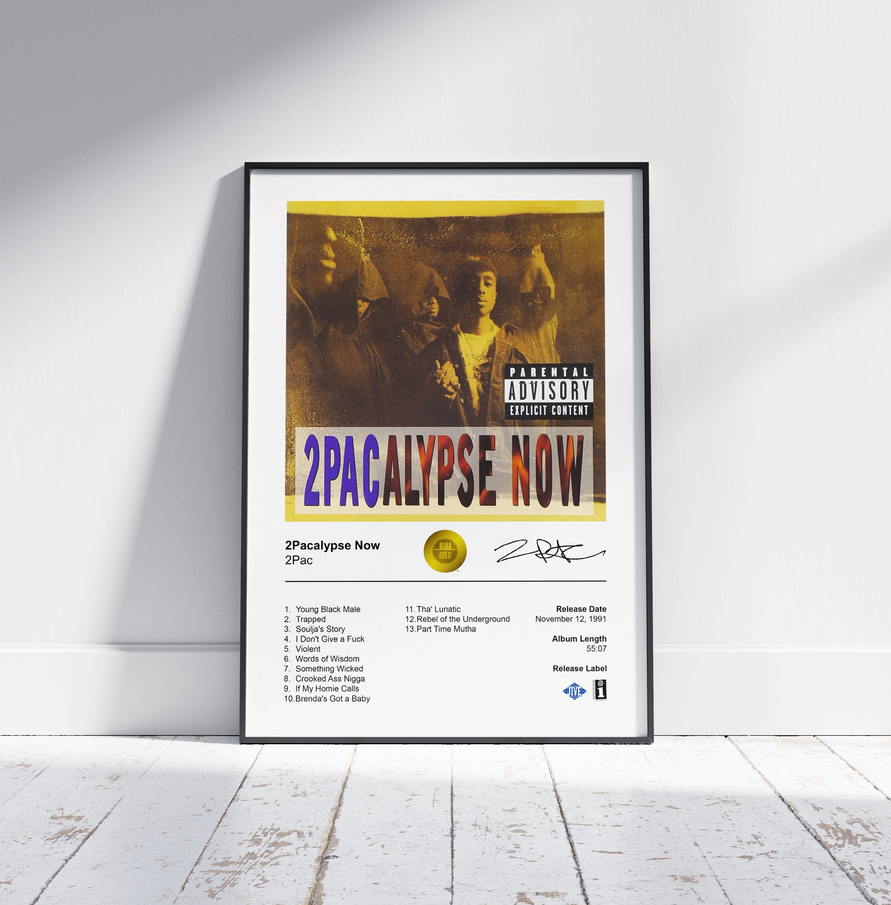 2Pac Poster - 2Pacalypse Now Album Cover Poster Print – Ink and Canvas ...
