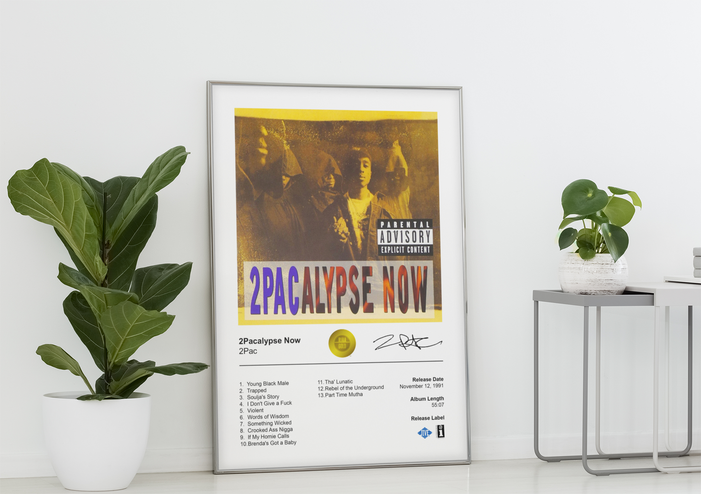 2Pac Poster - 2Pacalypse Now Album Cover Poster Print – Ink and Canvas ...