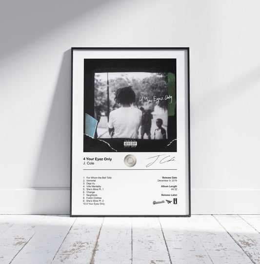 J. Cole Poster - 4 Your Eyez Only Album Cover Poster Print