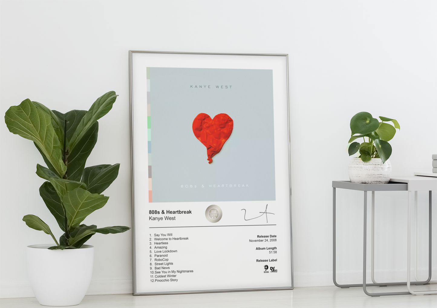 Kanye West Poster - 808s & Heartbreak Album Cover Poster Print