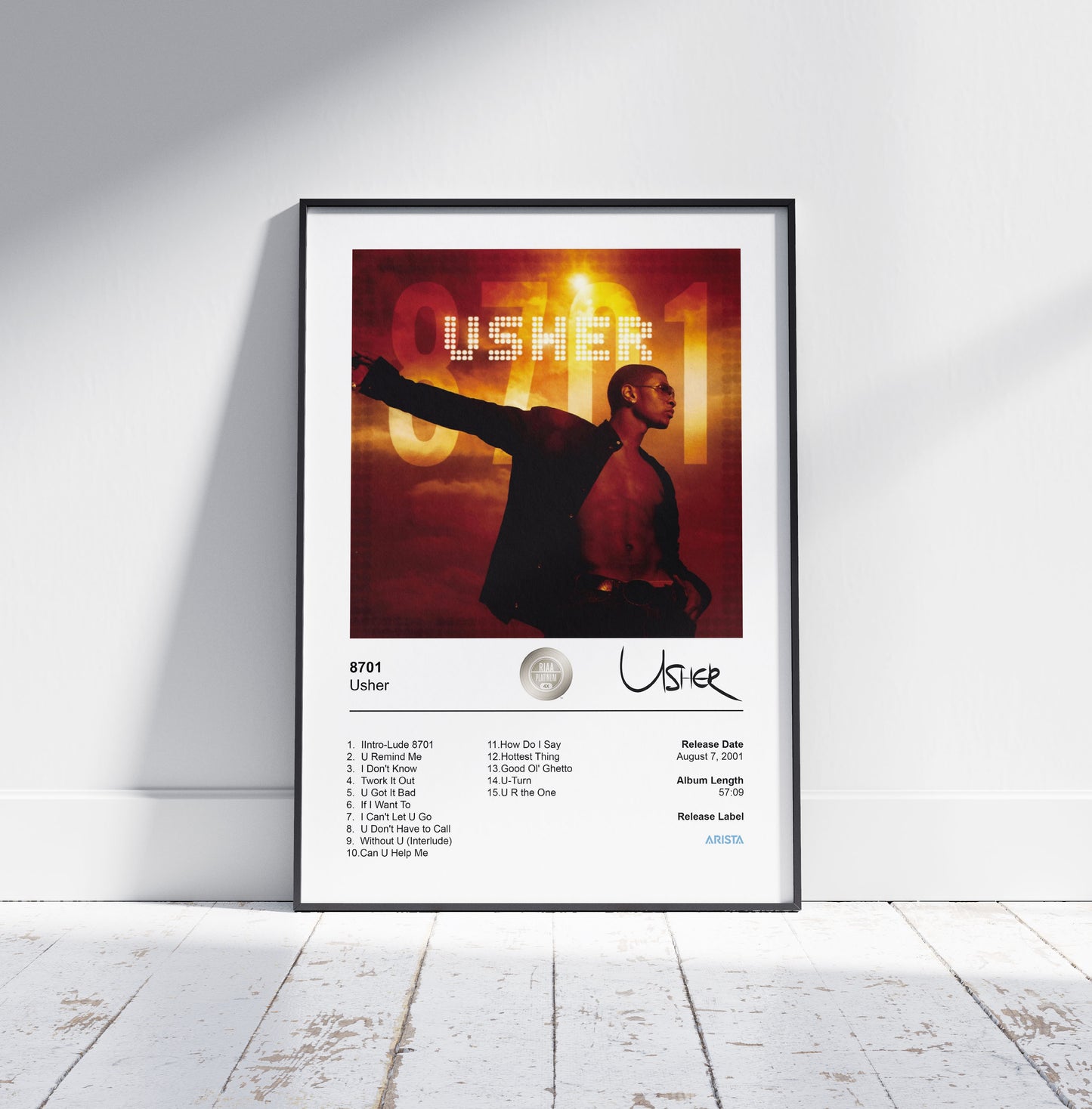 Usher Poster - 8701 Album Cover Poster Print