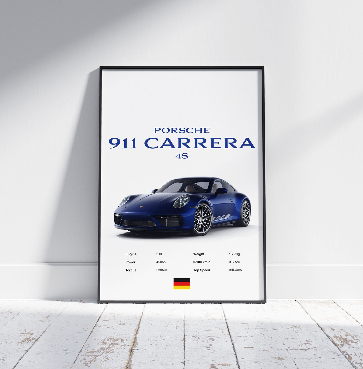 Porsche 911 Carrera 4S Poster Print