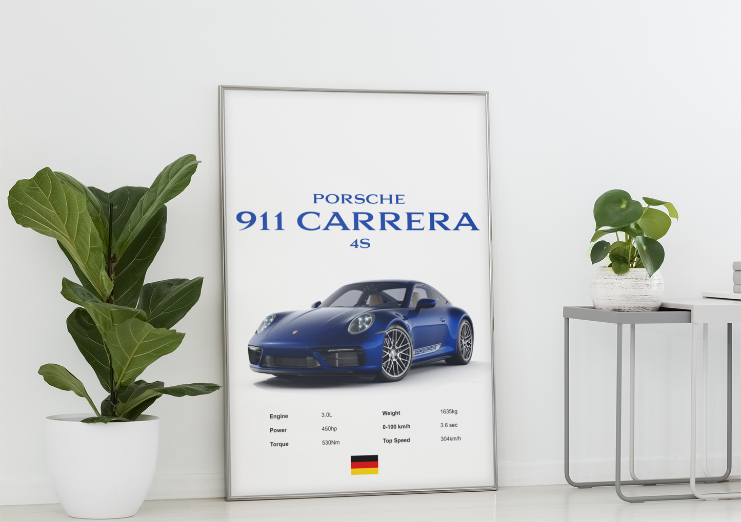 Porsche 911 Carrera 4S Poster Print