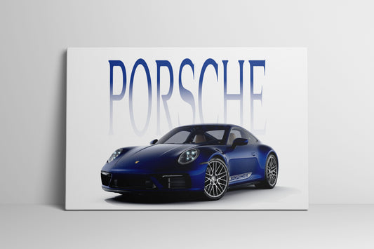 Porsche 911 Carrera 4S Wrapped Canvas