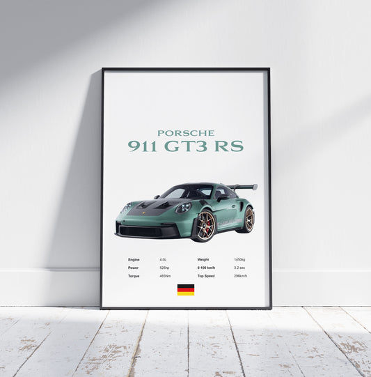 Porsche 911 GT3 RS Poster Print